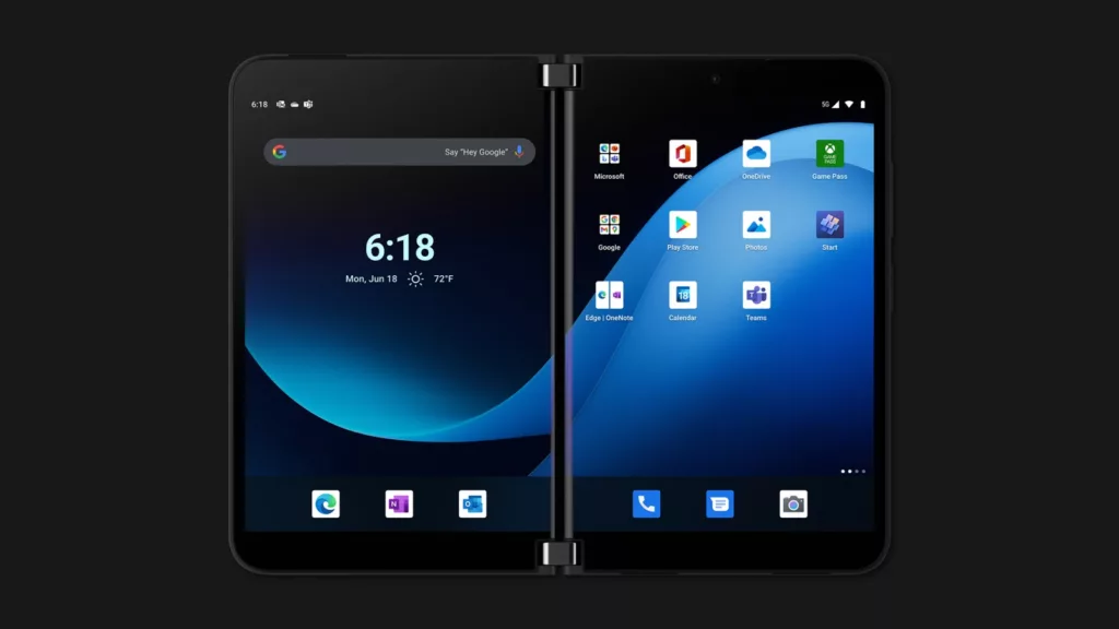 Android 12L de Microsoft, à la sauce Windows, arrive sur les Surface Duo et Duo 2 46 SurfaceDuo GM Home Dark Blue1900