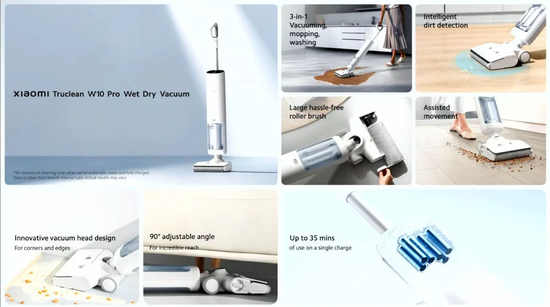 Xiaomi Truclean W10 Pro features