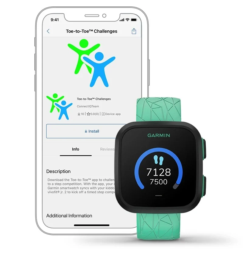 La smartwatch Garmin Bounce pour enfants offre la géolocalisation et le suivi des corvées 63 39332 22 step challenges d379e1b jpg