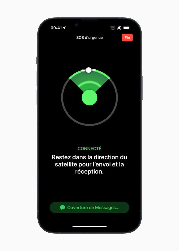 Apple Emergency SOS FR connected