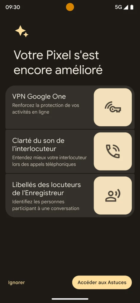 Les Pixel 7 bénéficient aujourd'hui d'un VPN gratuit, et d'autres améliorations 51 Nouveautes
