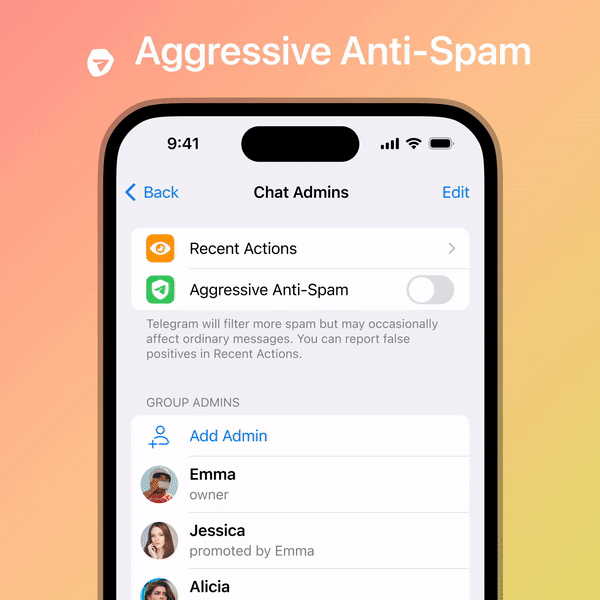 Telegram Aggressive Anti Spam