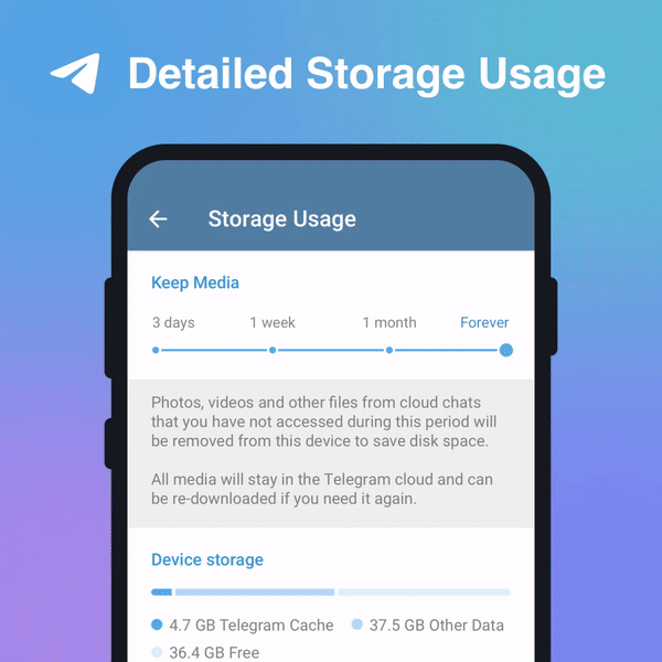 Telegram Detailed Storage