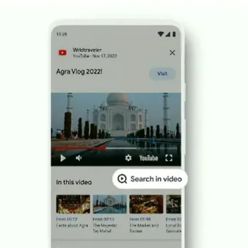 youtube search in video feature