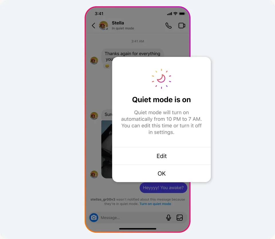 Instagram vous permet désormais de mettre les notifications en pause grâce au mode silence 53 03 Time 1 jpg