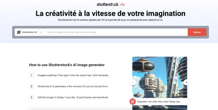 Vous pouvez désormais créer vos propres images d’IA avec Shutterstock