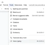 Google Docs voice typing