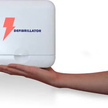 Lifeaz defibrillator With hand