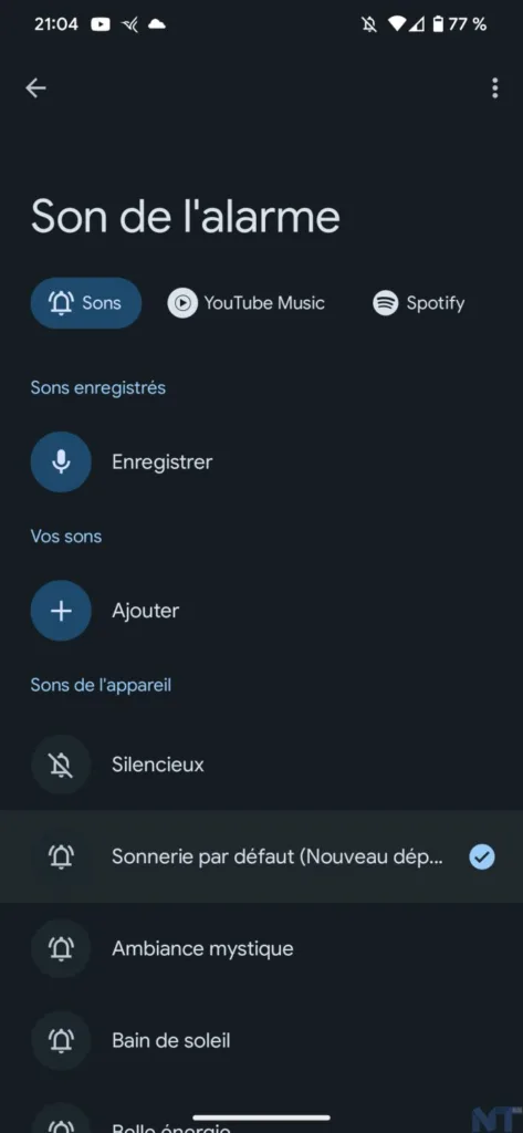 Vous pouvez désormais créer vos propres sons d'alarme personnalisés dans l'application Google Horloge 51 Screenshot 20230116 210442 resultat