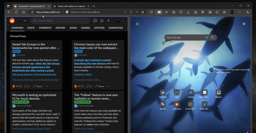Le nouvel « écran divisé » de Microsoft Edge va changer la façon dont vous utilisez les onglets 36 a46687606862cc5ed6d393ccaedd2c0b2afafa2ebd6223c8f32389a05f164126