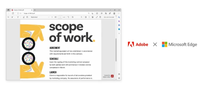 Microsoft remplace l’application PDF de Edge par Adobe Acrobat