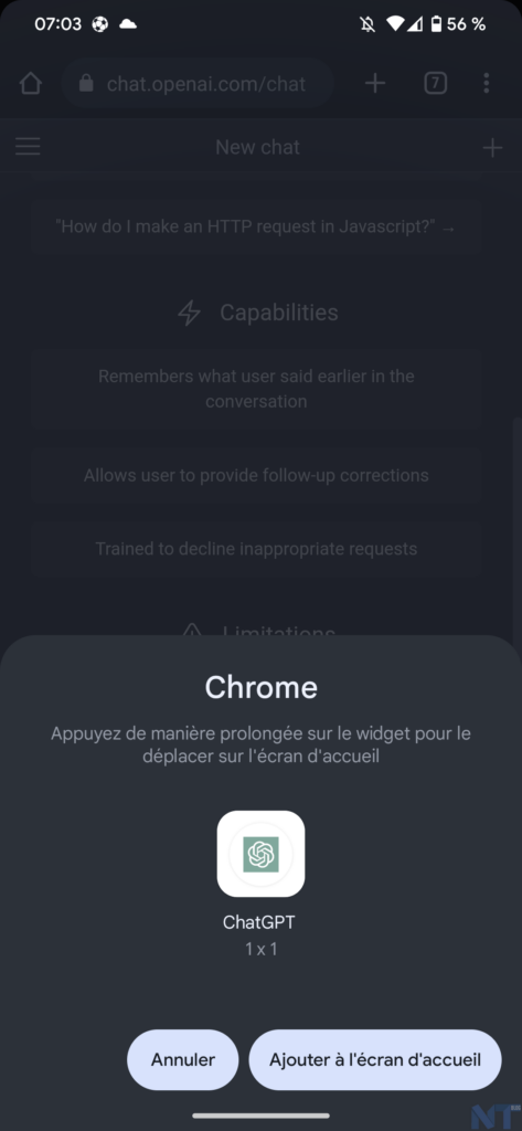 Comment utiliser ChatGPT sur Android et iOS ? 59 ChatGPT Mobile 1