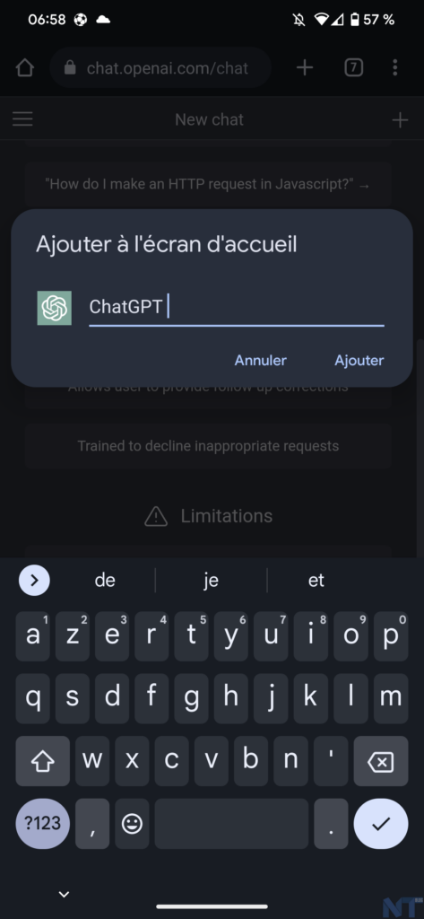 Comment utiliser ChatGPT sur Android et iOS ? 58 ChatGPT Mobile 2