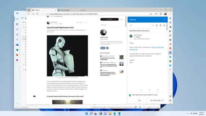 Microsoft Edge dispose d’une nouvelle fonctionnalité de courrier électronique