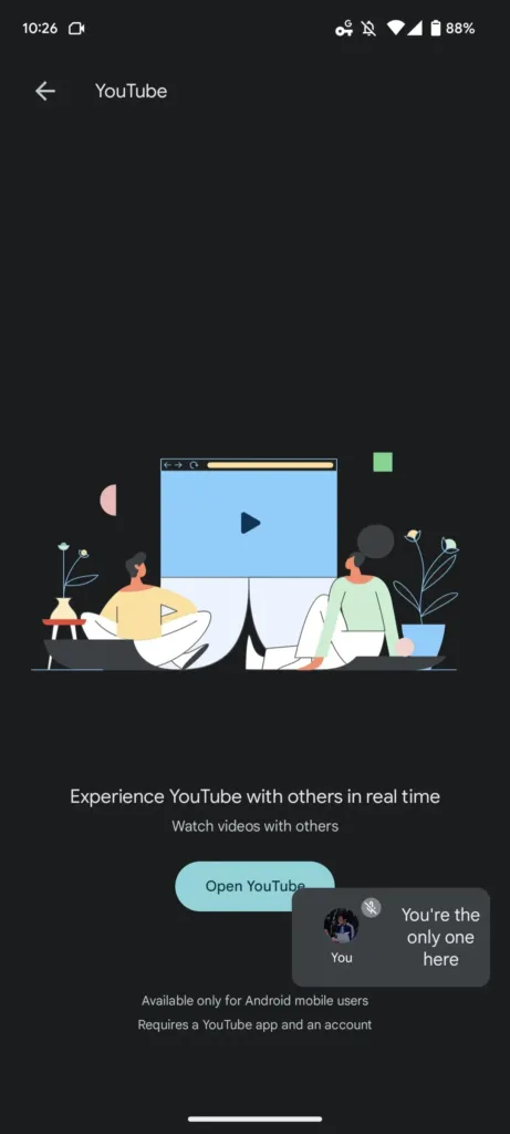 Google Meet sur Android va permettre d'écouter de la musique YouTube lors d'un appel de groupe 40 Google Meet live share YouTube 2