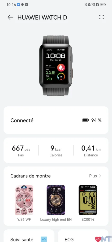 Test de la Huawei Watch D : une montre connectée pour le contrôle de la pression artérielle 28 Huawei Watch D 11