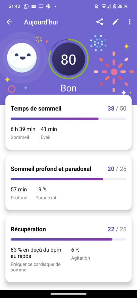 Fitbit ré-affiche les données de récupération du sommeil de la Pixel Watch 51 Screenshot 20230216 214239