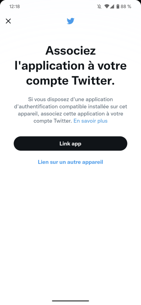 Comment passer du SMS à une application pour le 2FA de Twitter ? 57 Screenshot 20230219 121848