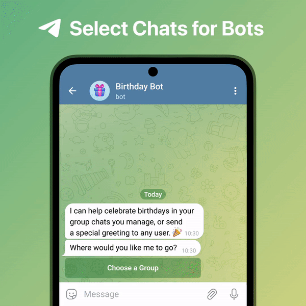 Telegram Chat Selection for Bots
