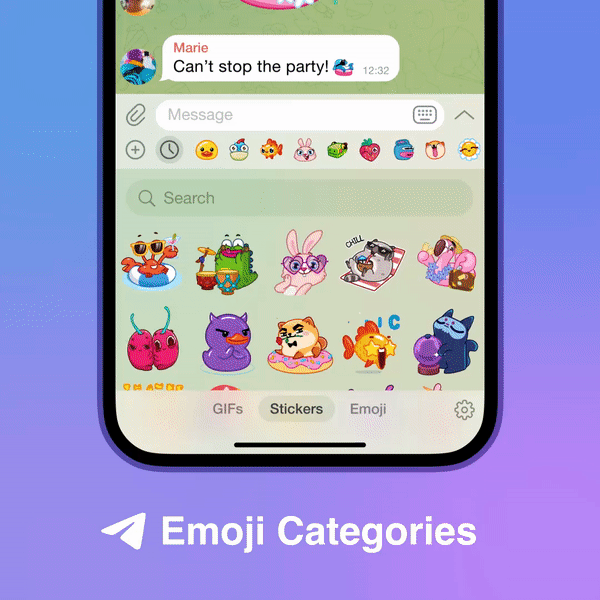 Telegram Emoji Categories