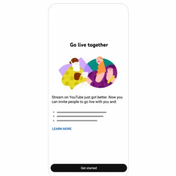 YouTube Go live together