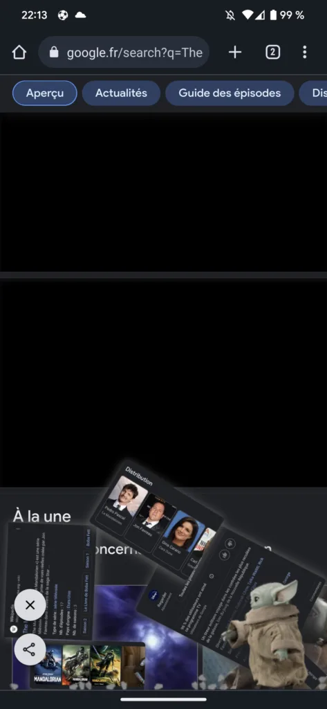Jouez avec Bébé Yoda dans le Easter Eggs de Google sur « The Mandalorian » 42 Screenshot 20230302 221336