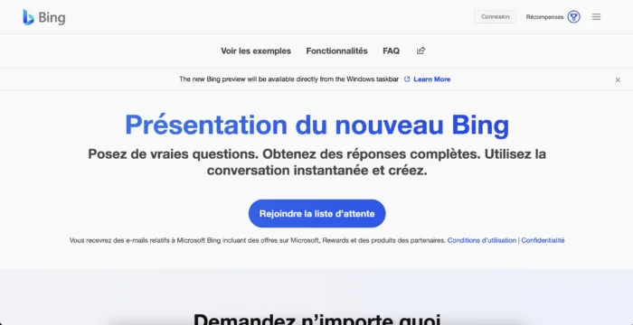 Tout le monde peut utiliser Bing alimenté par l’IA basé sur GPT-4 !