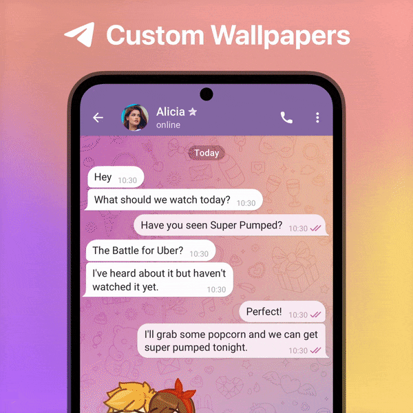 Custom Wallpapers on Telegram
