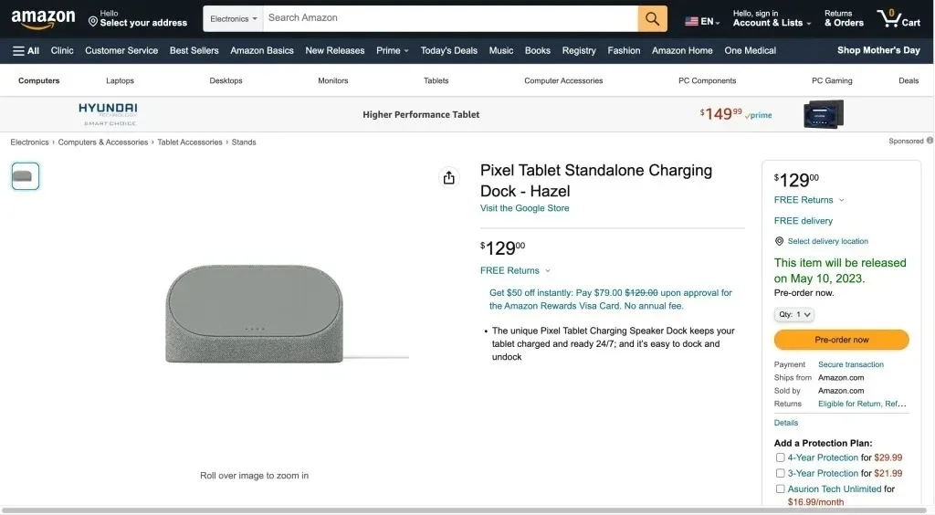 Pixel Tablet Standalone Charging jpg