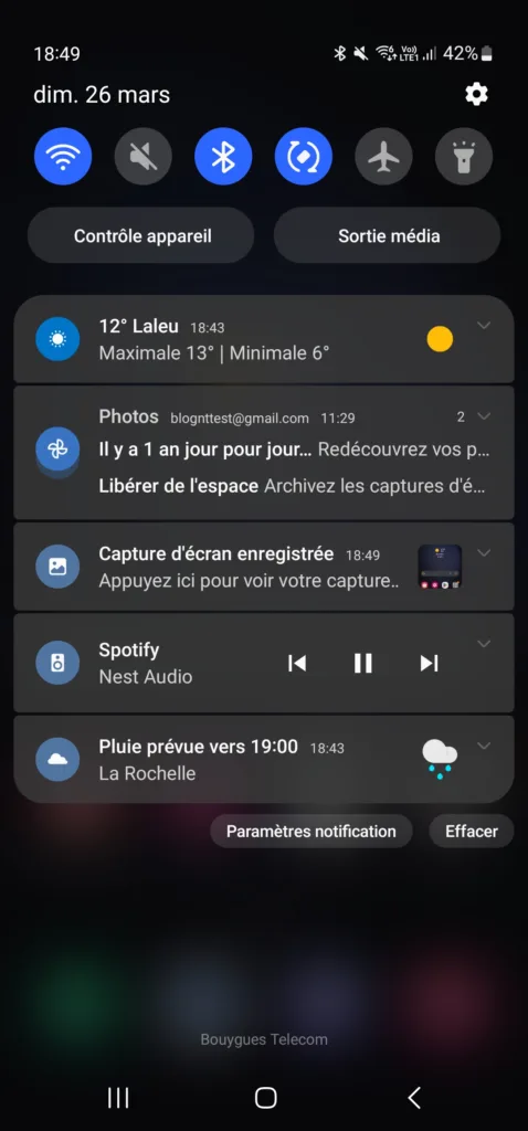 Test du Samsung Galaxy S23 Ultra : l'excellence se paie 27 Screenshot 20230326 184947 One UI Home 1