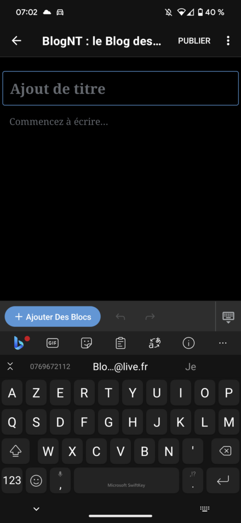 Avec SwiftKey, vous pouvez utiliser Bing Chat à partir de votre clavier sous iOS 45 Screenshot 20230414 070209
