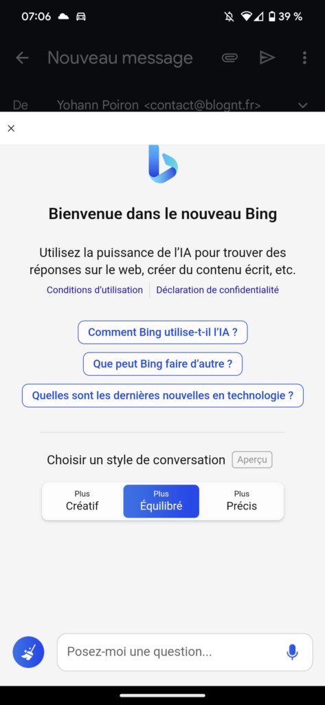 Avec SwiftKey, vous pouvez utiliser Bing Chat à partir de votre clavier sous iOS 50 Screenshot 20230414 070604