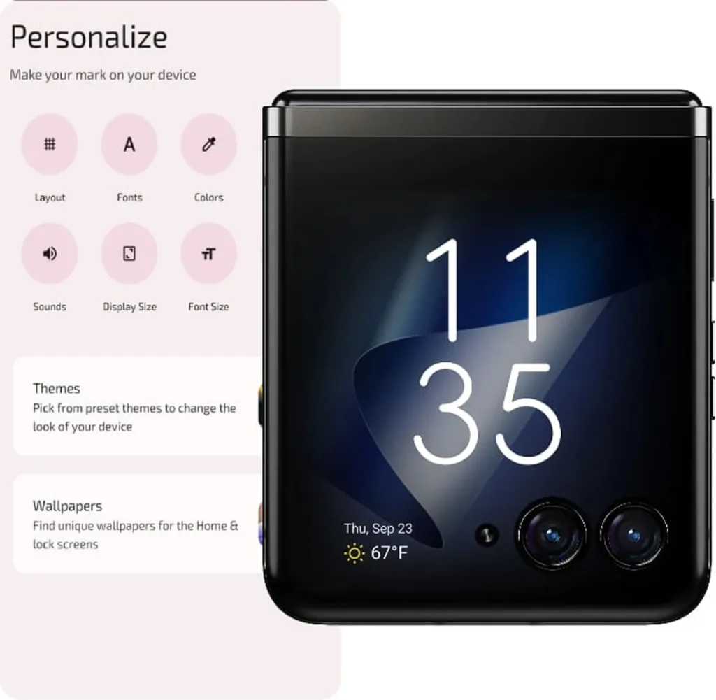 Les fonctions de personnalisation de l'écran de 3,5 pouces du Motorola Razr 40 Ultra font surface 52 razr leak 2