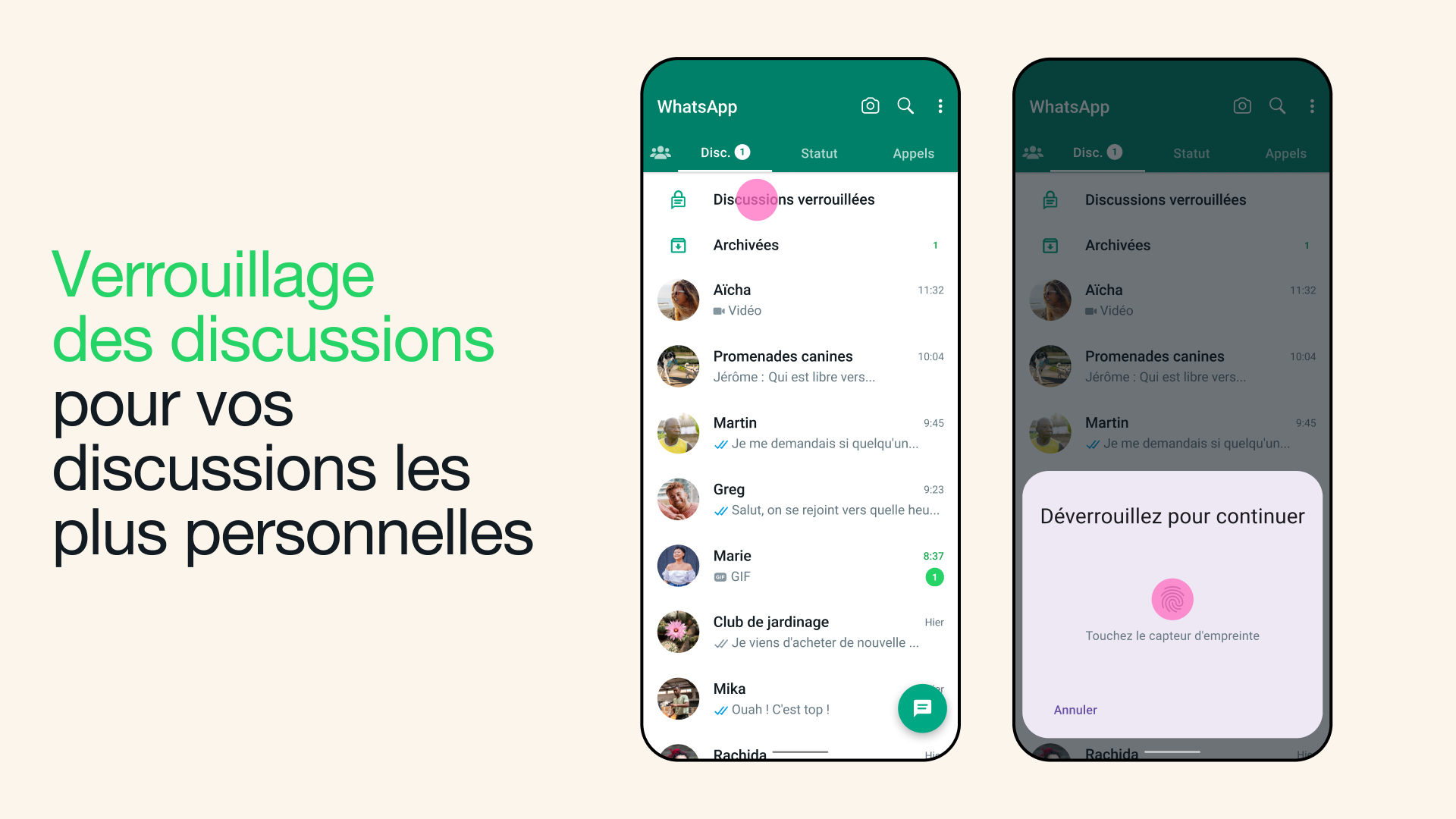 French WhatsApp Chat Lock