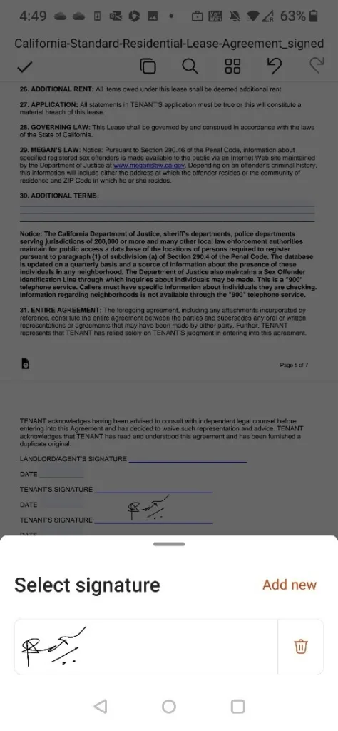 Sign PDF Mobile 5