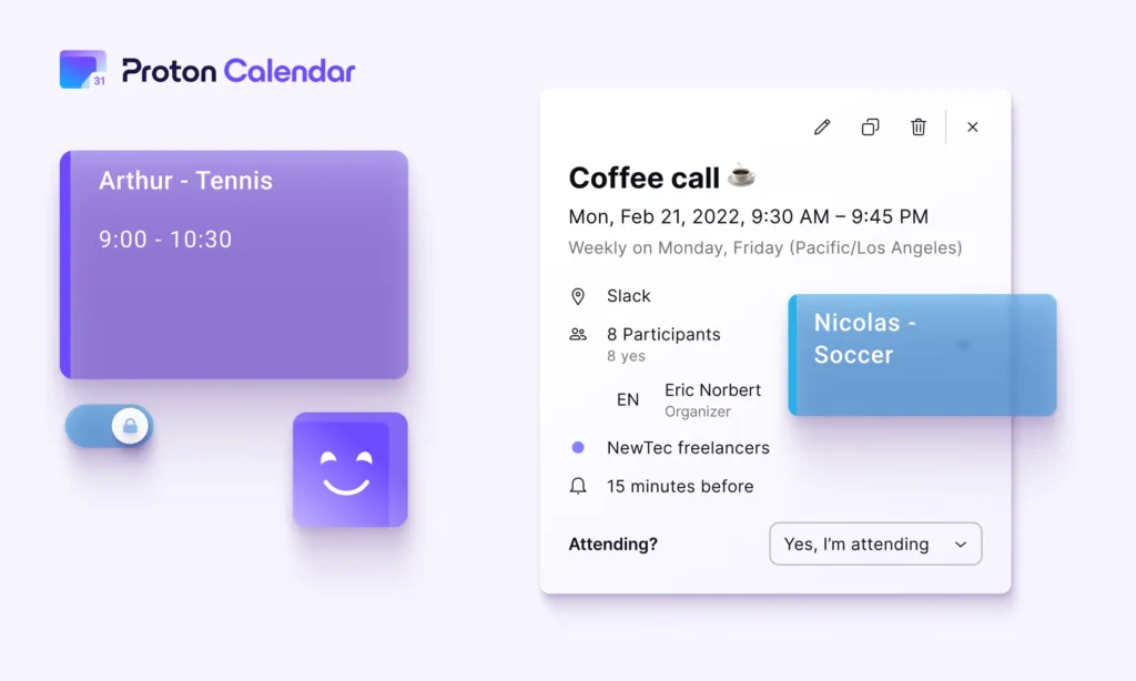 Le plan familial de Proton offre une série d'outils de protection de la vie privée et de stockage sur le cloud 40 calendar