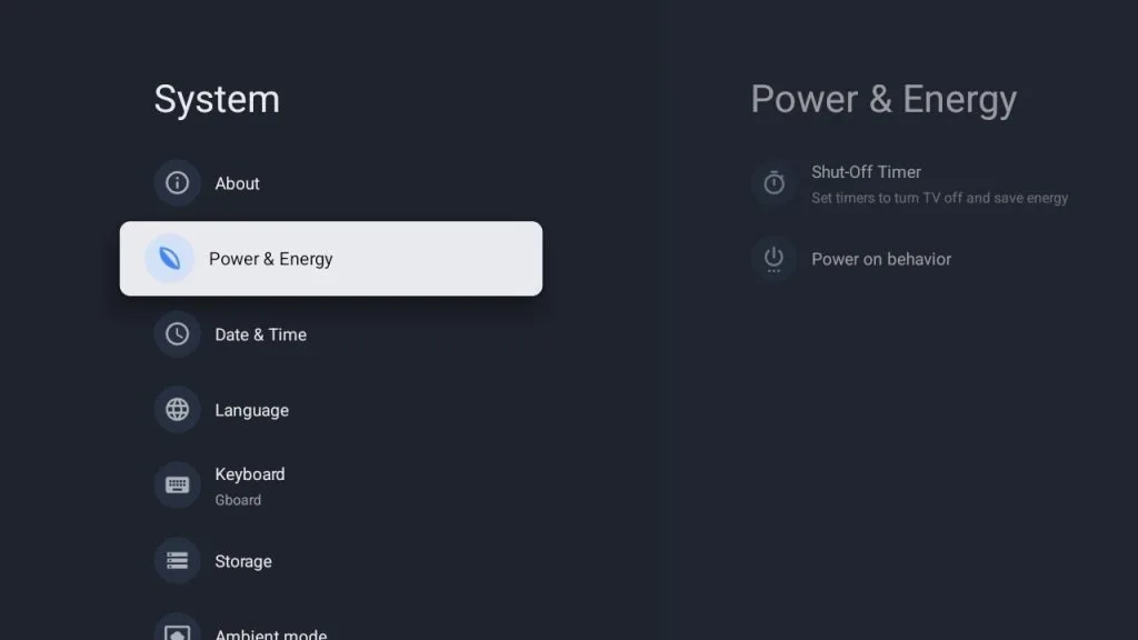 Android 14 TV Beta Power and Ene jpg