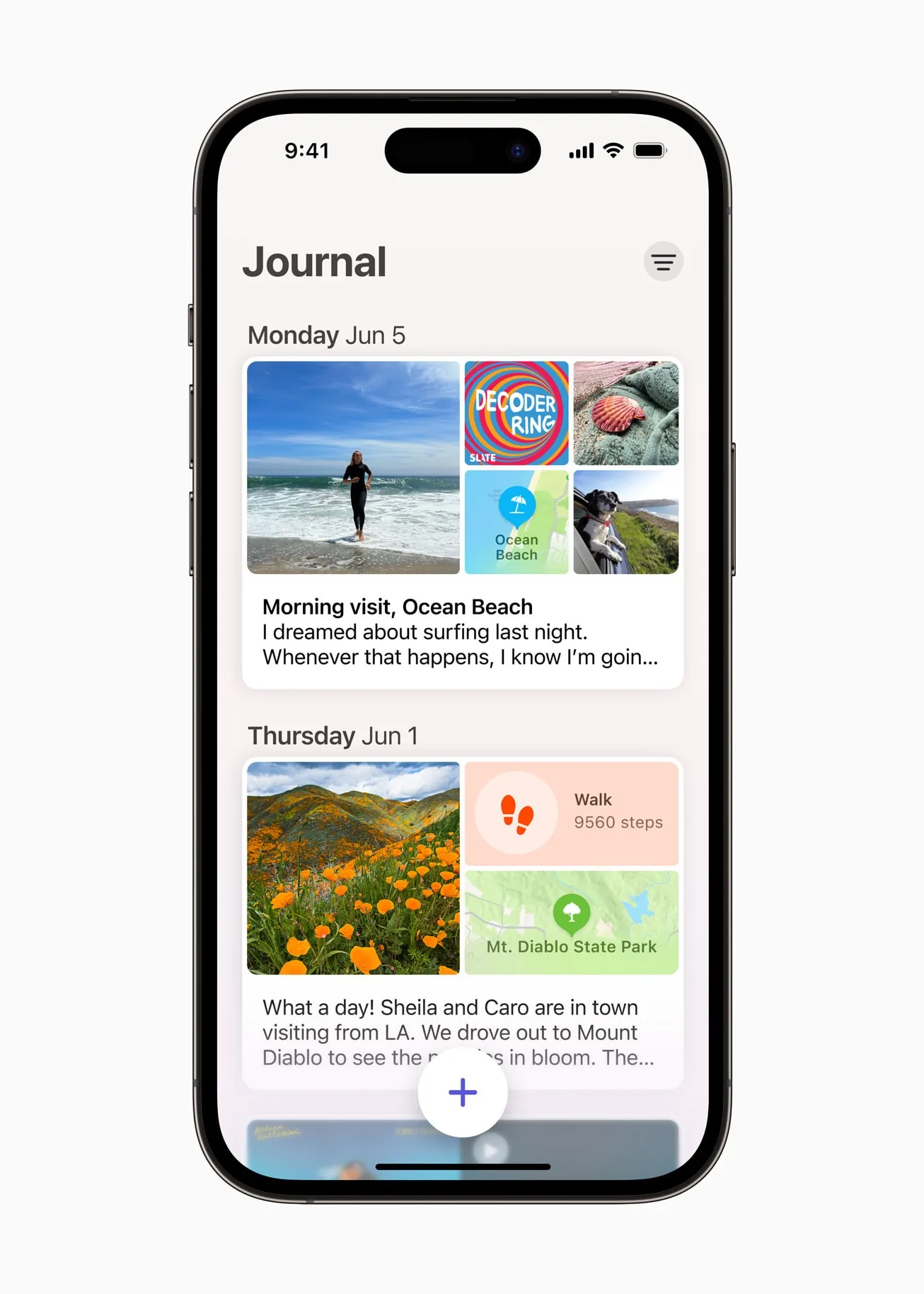 Apple WWDC23 iOS 17 Journal rece jpg