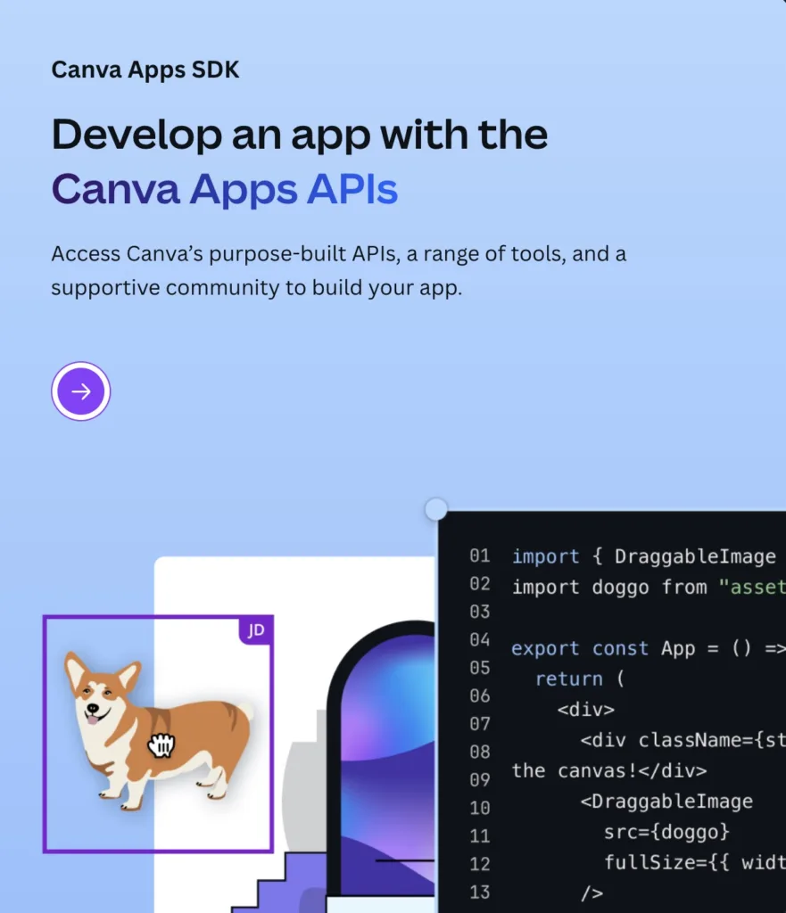 Canva annonce une plateforme pour les développeurs et un fonds de 50 millions de dollars 47 canva api 1