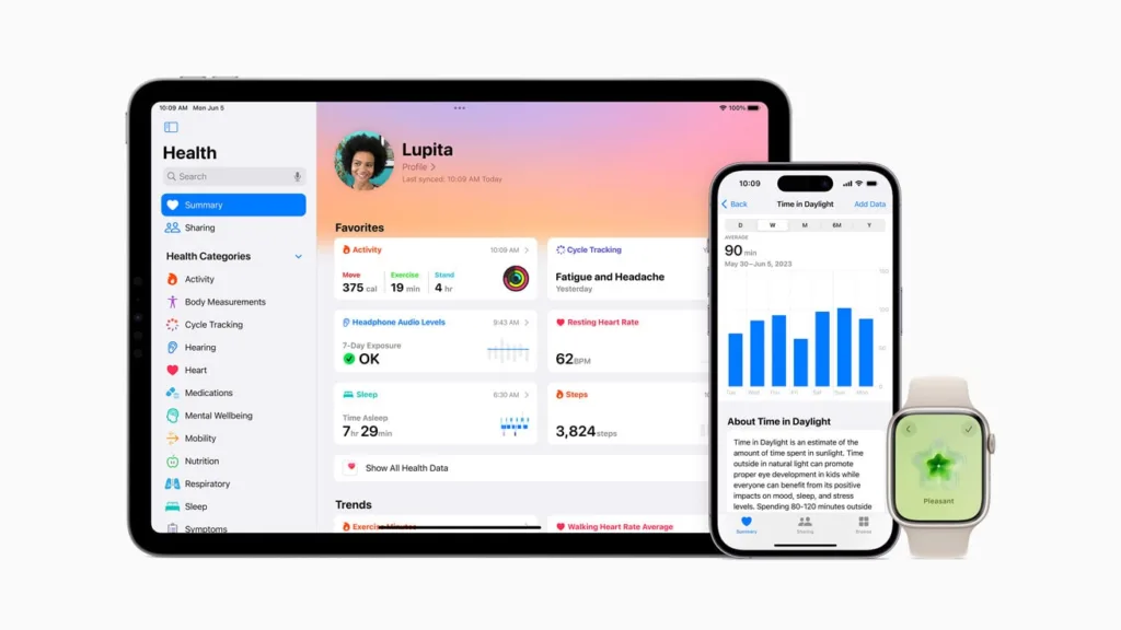 Apple WWDC23 health insights her