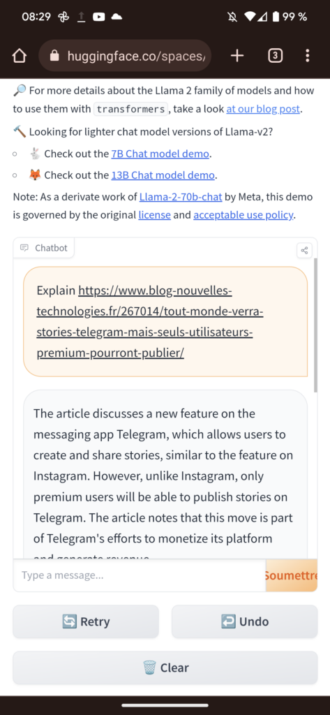 Comment utiliser Llama 2, le dernier modèle d'IA de Meta ? 54 Screenshot 20230723 082952