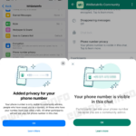 WA PHONE NUMBER PRIVACY FEATURE COMMUNITIES IOS ANDROID