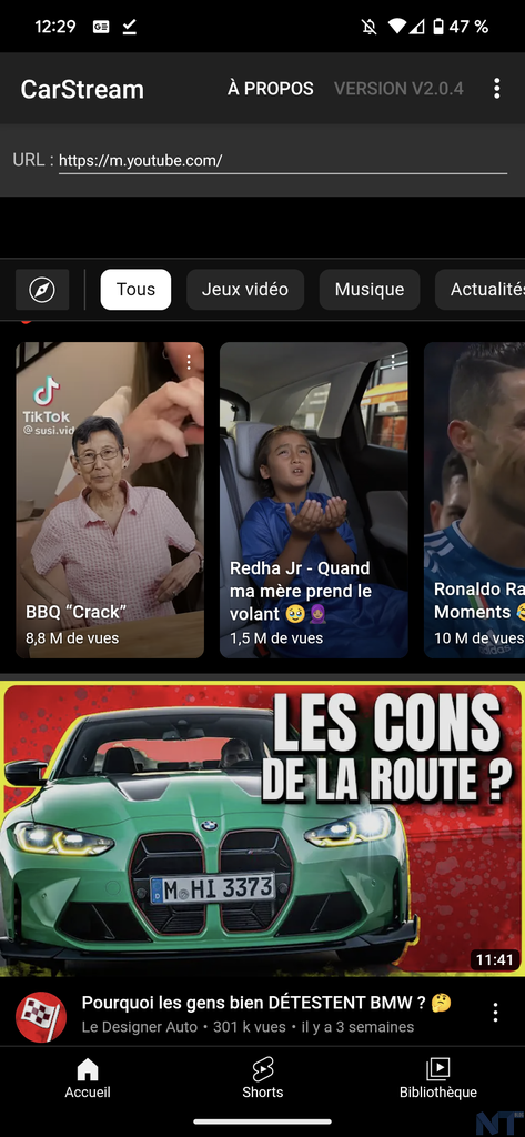 Comment regarder YouTube sur Android Auto ? 58 CarStream 1