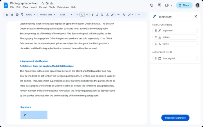 Google Docs et Drive prennent en charge les signatures électroniques
