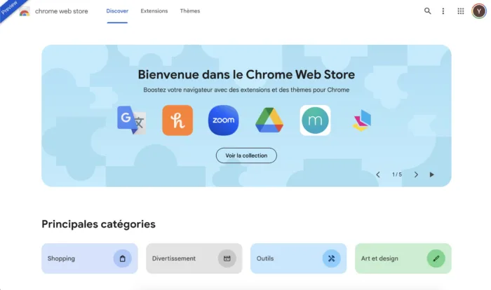 Le Google Chrome Web Store fait peau neuve