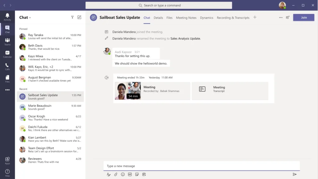 Chat Chiclet Full View