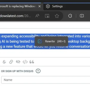 Rewrite tool in Edge