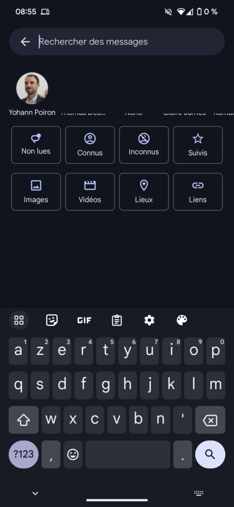 La refonte de Google Messages est désormais officielle, le bouton hamburger a disparu 78 Screenshot 20230930 085551