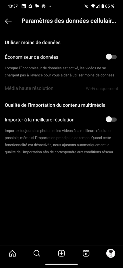 Comment réduire la consommation de données de votre téléphone sur Instagram ? 48 Screenshot 20231002 133709