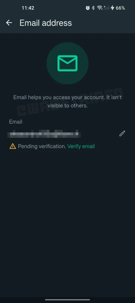 WA EMAIL ADDRESS SECURITY FEATUR